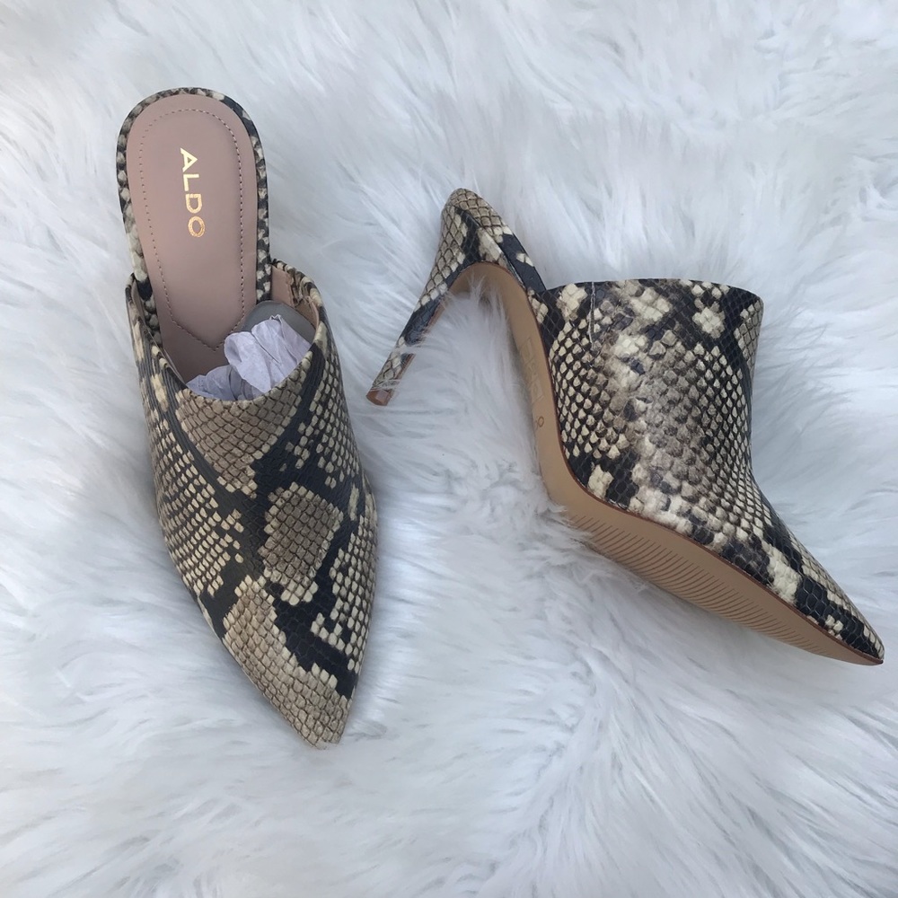 ALDO Mirudien Snakeskin Embossed Leather Mule